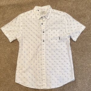Billabong White Shirt with Blue Dots